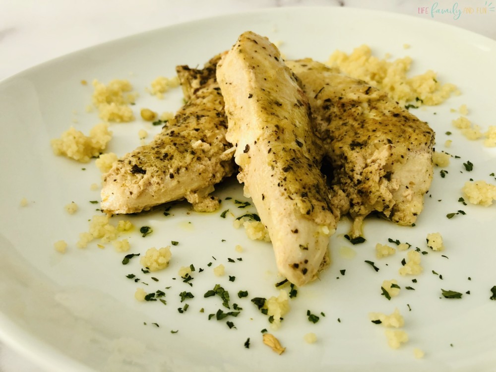 cooked Greek marinated chicken on plate