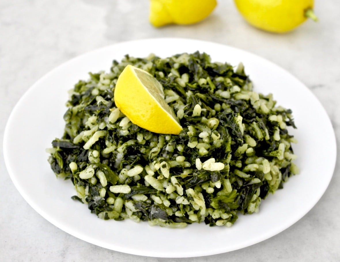Greek Spinach and Rice – Spanakorizo