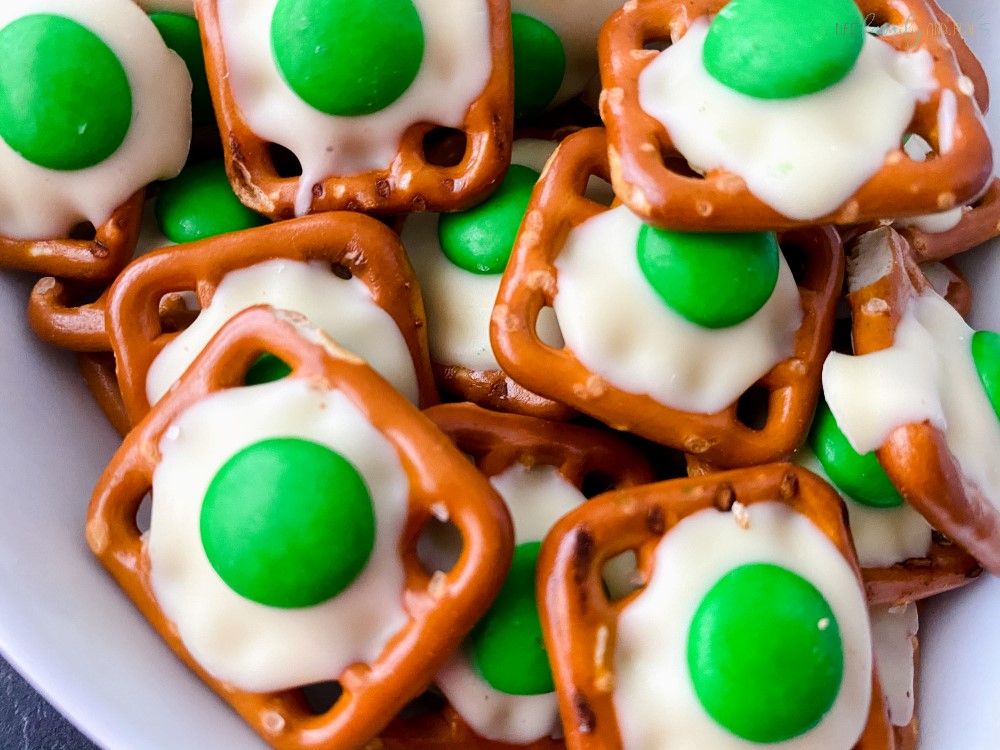 Green Eggs and Ham, Chocolate Covered Pretzels (15)