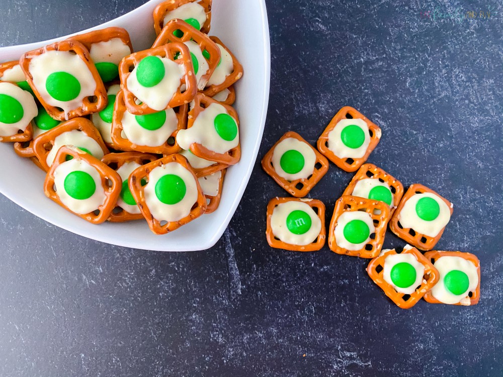 Green Eggs and Ham, Chocolate Covered Pretzels (16)