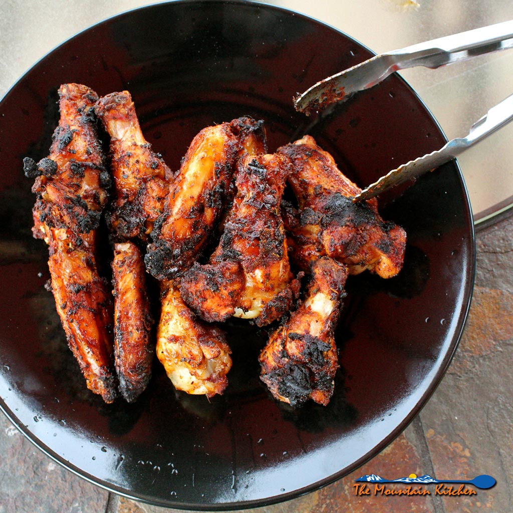 Grilled Cajun Chicken Wings with White BBQ Dipping Sauce