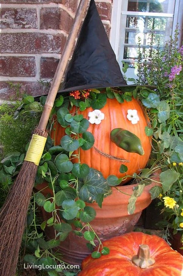 Halloween Pumpkin No Carve Witch