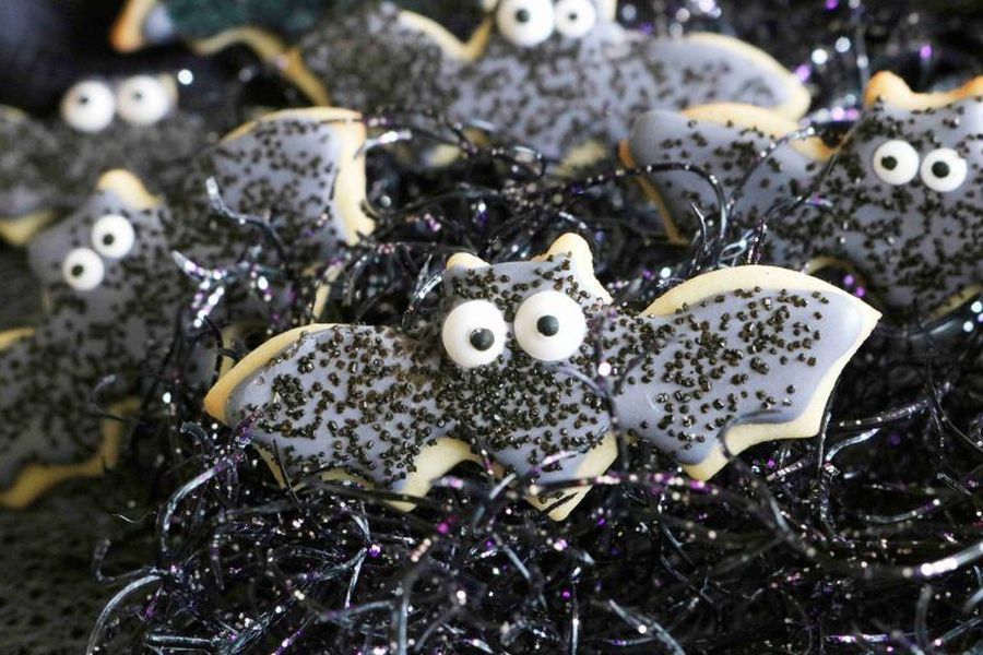 Halloween Sugar Cookies Bats