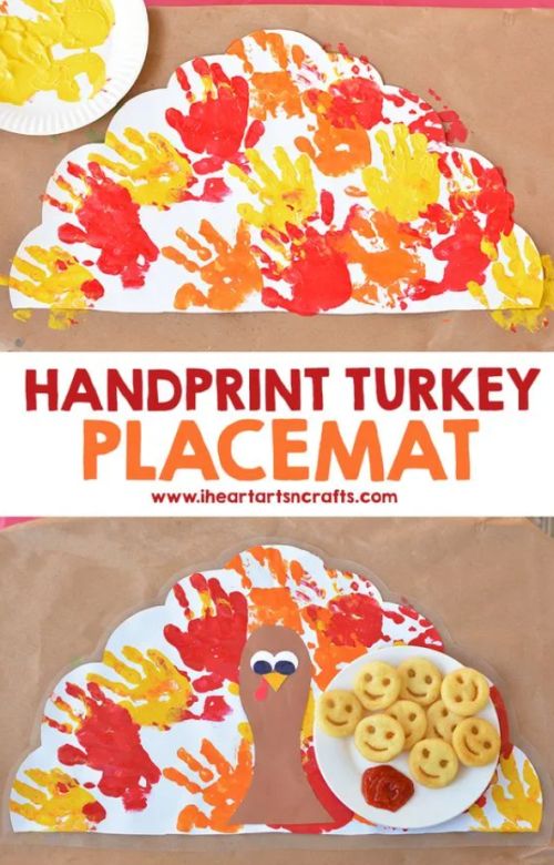 Handprint Turkey Placement