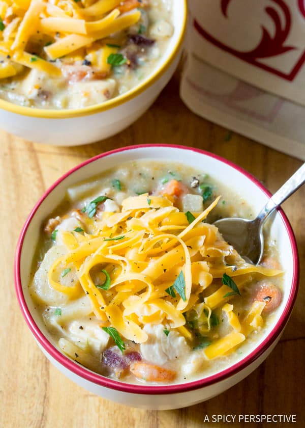 Healthy Potato Soup with Chicken