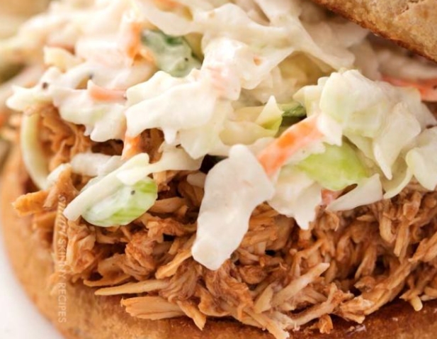 Healthy Slow Cooked Pulled BBQ Chicken