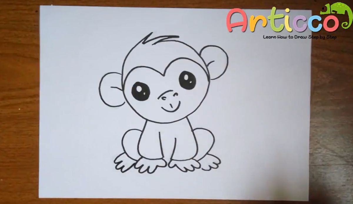 How To Draw A Cartoon Monkey