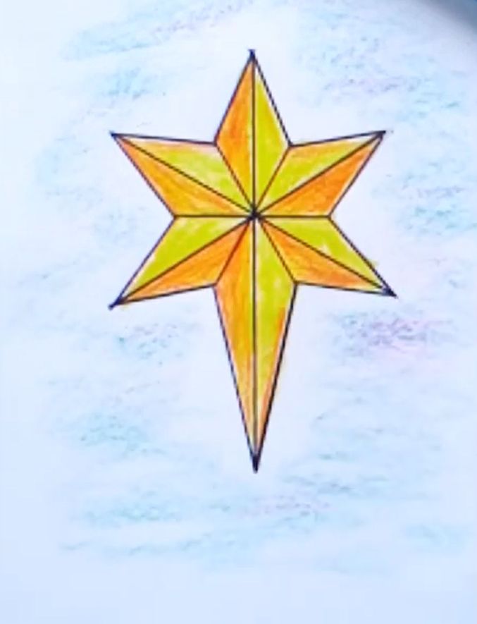 How To Draw A Christmas Tree Star