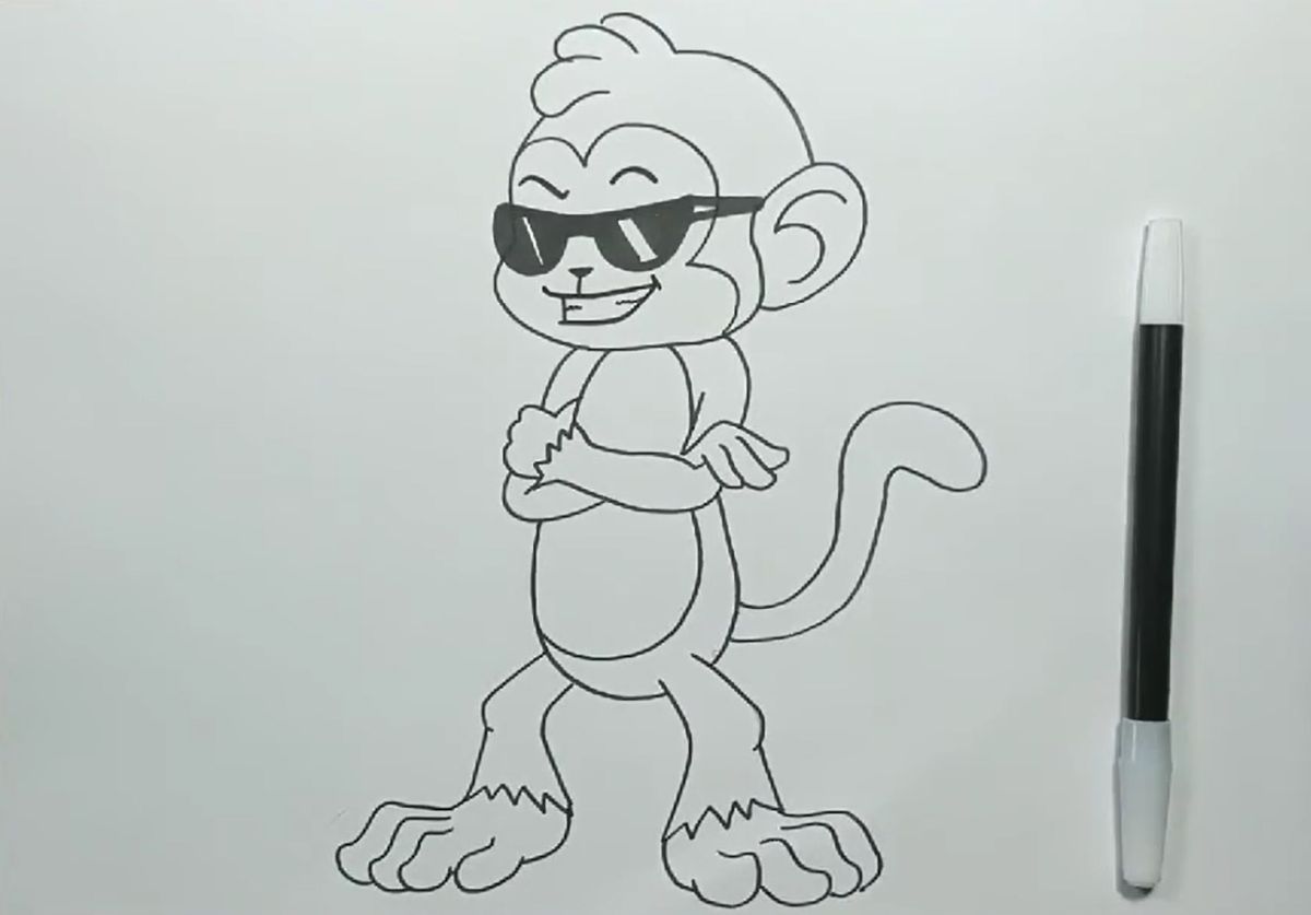 Amy Hanfstingl - Monkey Coloured Pencil Drawing