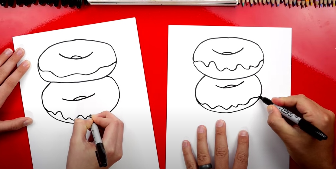 How To Draw A Doughnut Stack