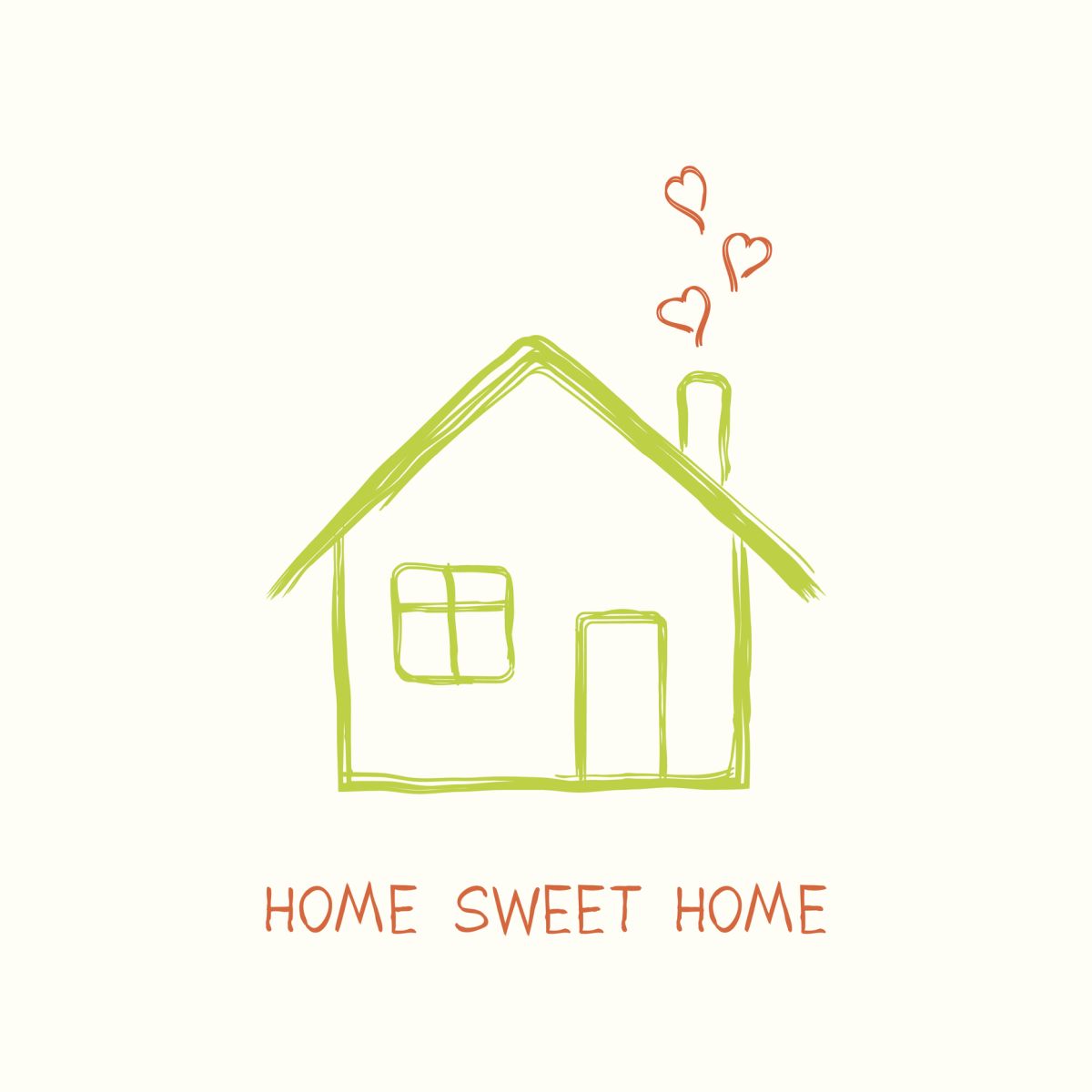 Easy simple house coloring page modern art Vector Image