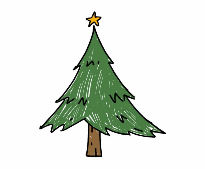 How To Draw a Christmas Tree