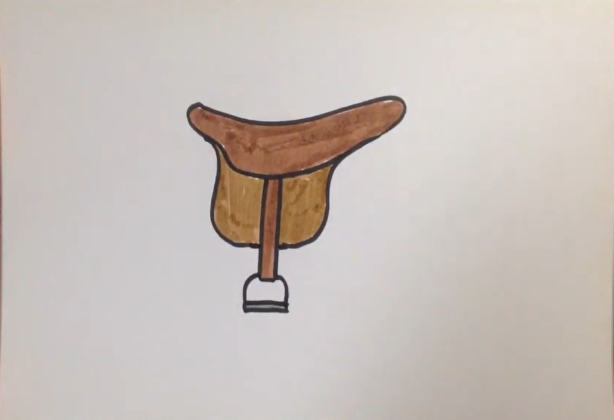 How to Draw A Horse Saddle