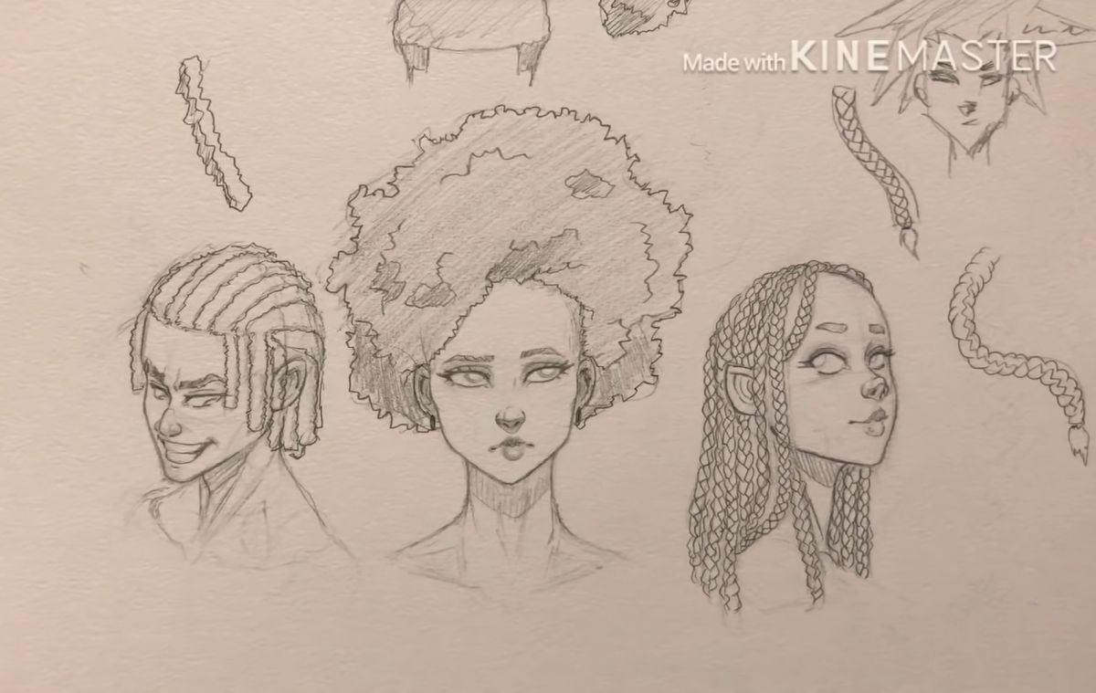 How to Draw African-American Hair