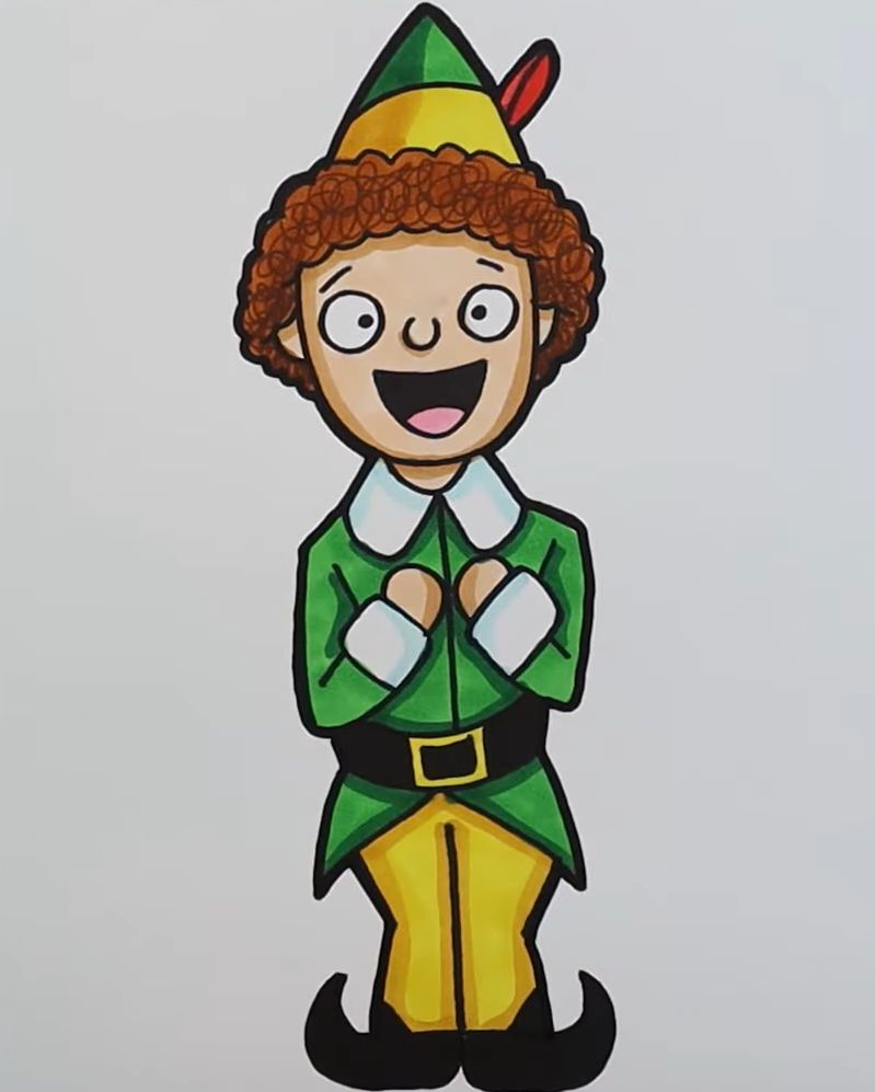 How to Draw Buddy the Elf