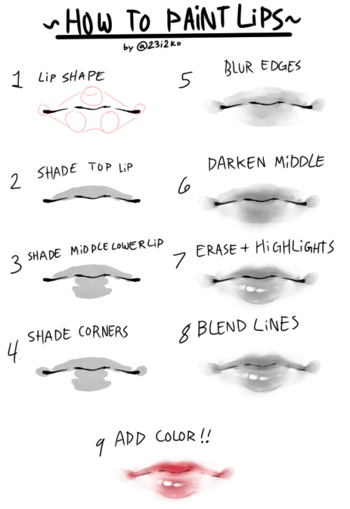 How to Draw Cute Lips