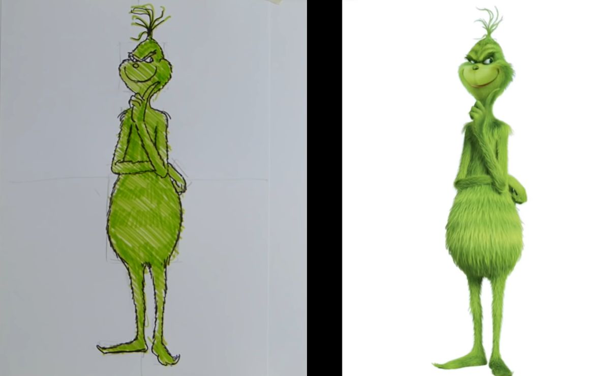 How to Draw Grinch Full Body