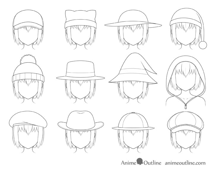 How to Draw Hair Under a Hat