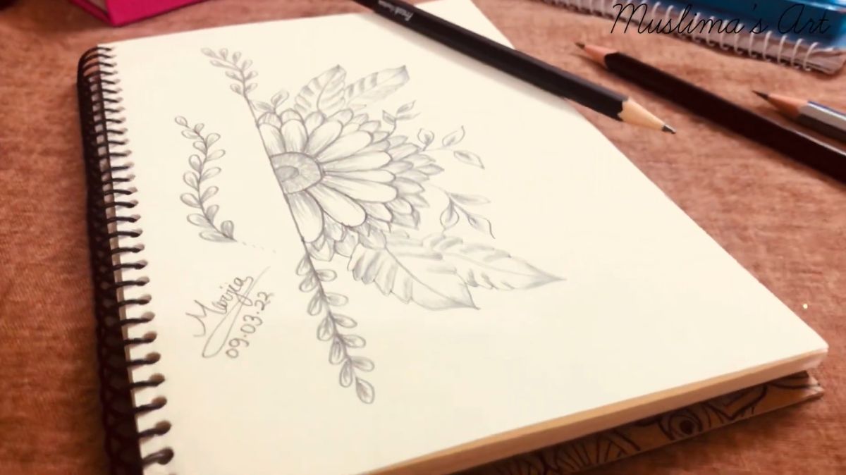 How to Draw Half a Sunflower