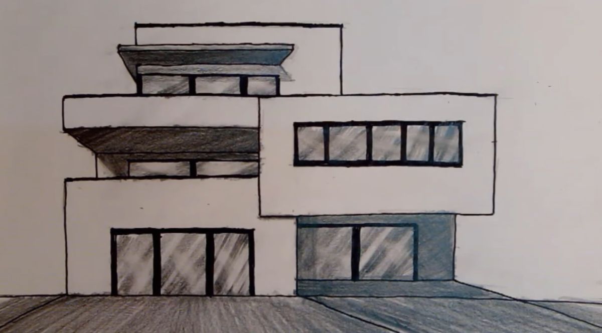 How to Draw Modern House