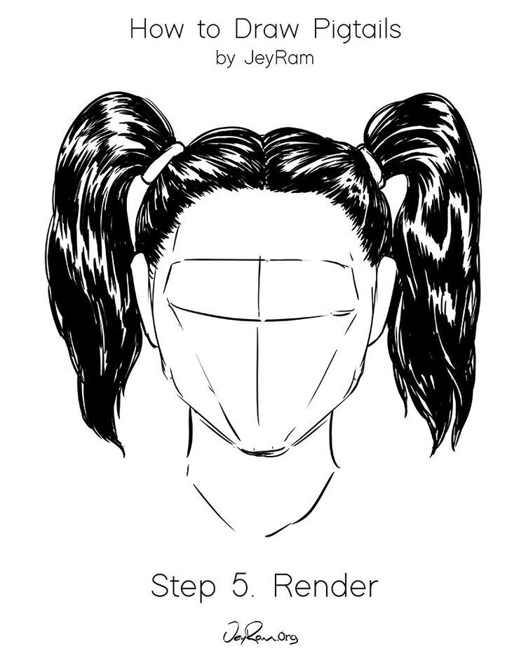 How to Draw Pigtails