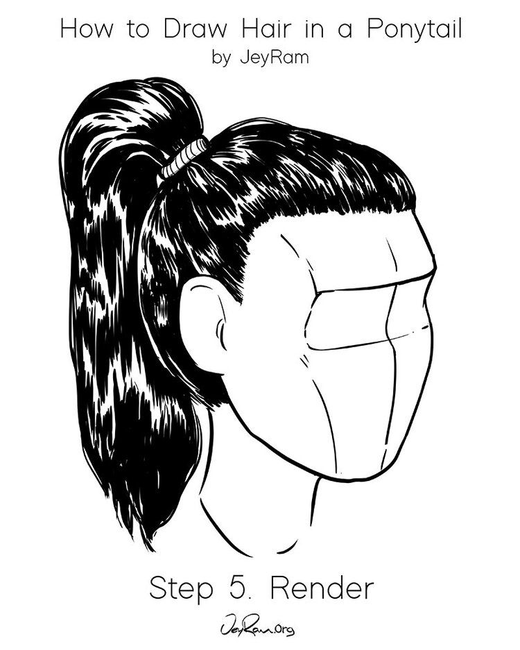 How to Draw Ponytails