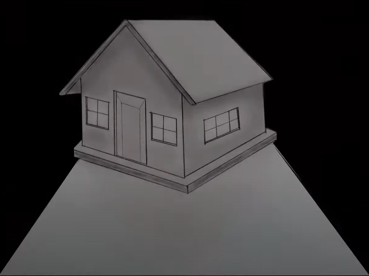 How to Draw a 3D House