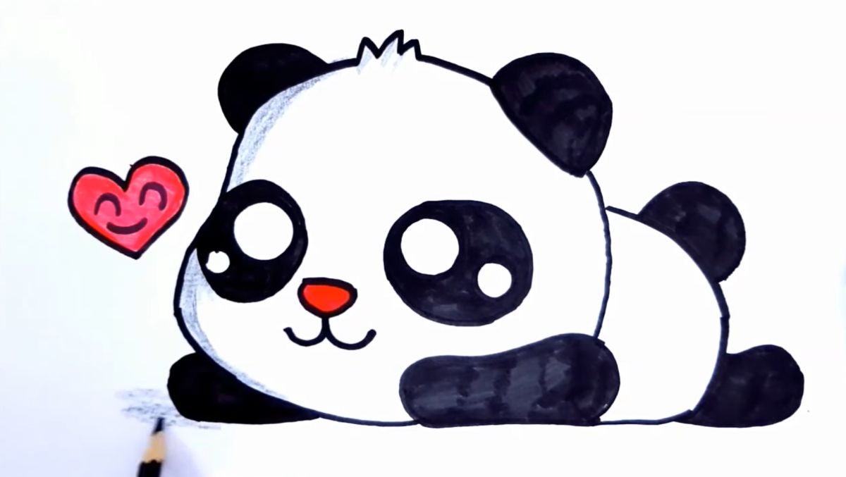 How to Draw a Baby Panda