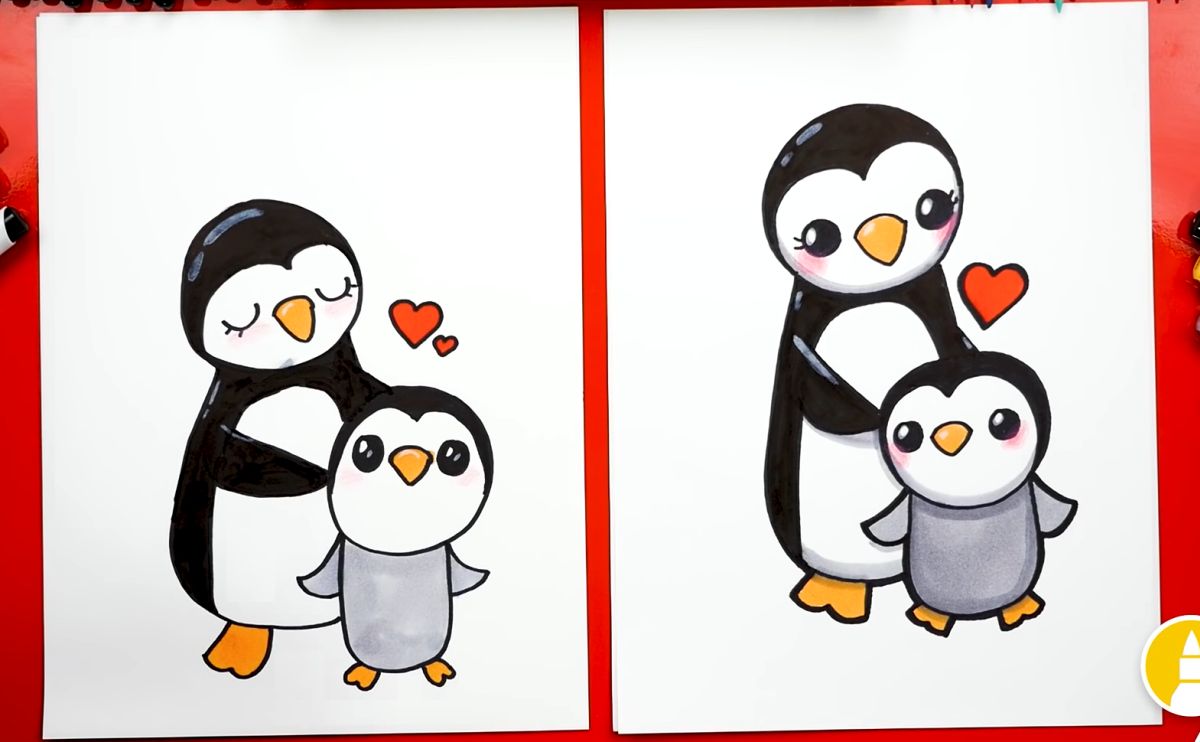 How to Draw a Baby Penguin