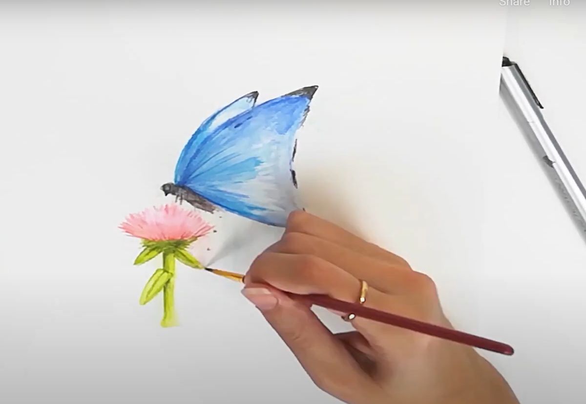 How to Draw a Butterfly with Watercolor
