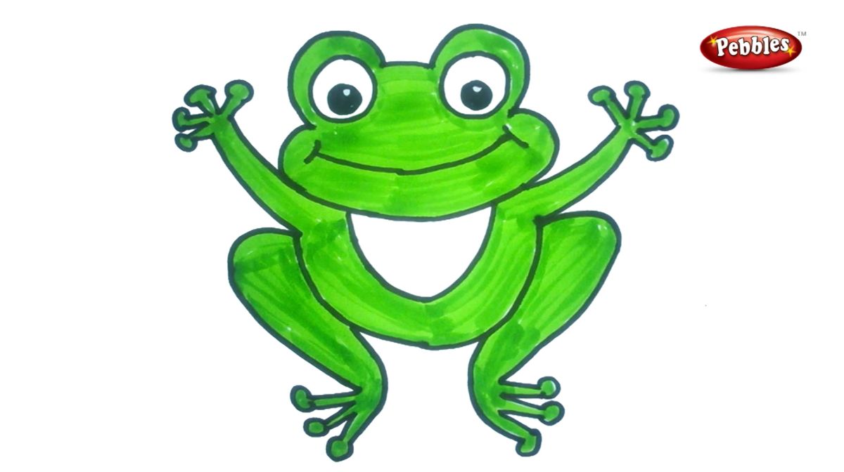 How to Draw a Cartoon Frog