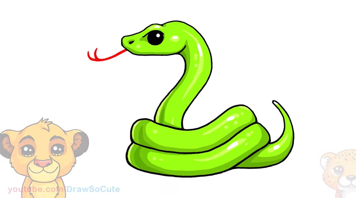 How to Draw a Cartoon Snake