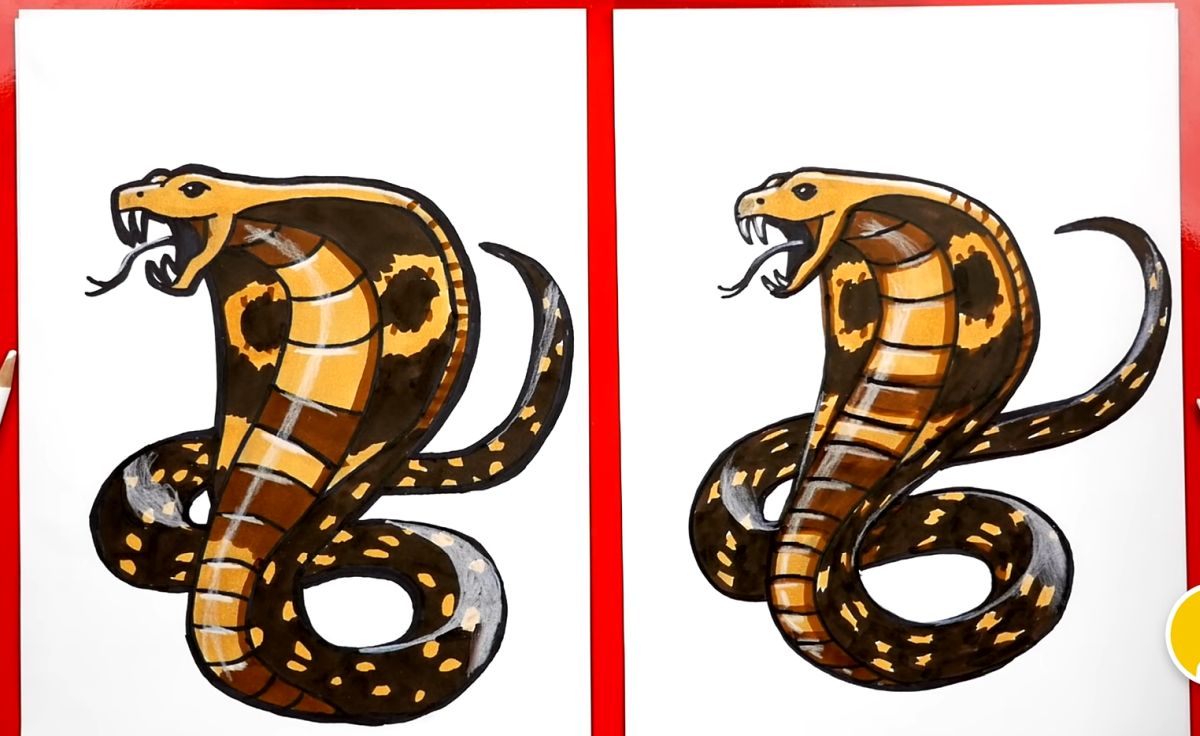 How to Draw a Cobra Snake