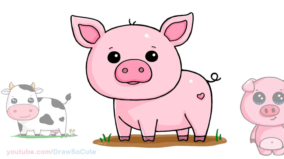 How to Draw a Cute Pig