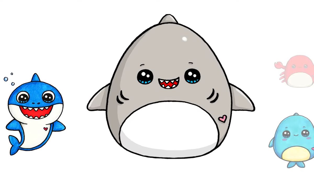 How to Draw a Cute Shark