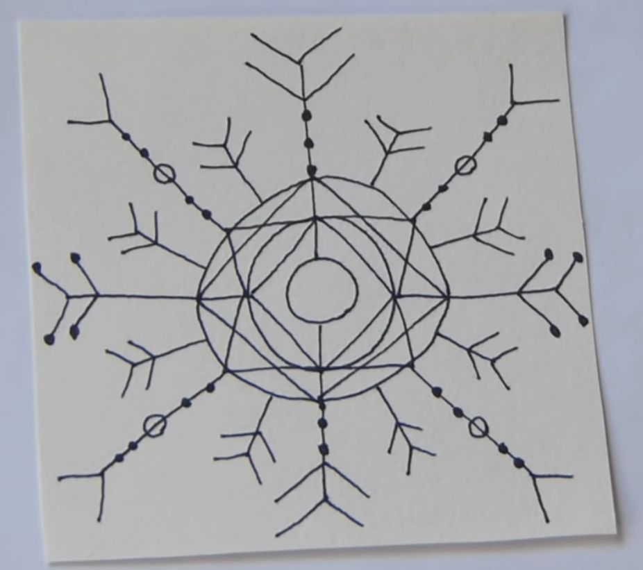 How to Draw a Dainty Snowflake