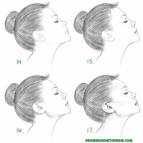How to Draw a Female Face From the Side
