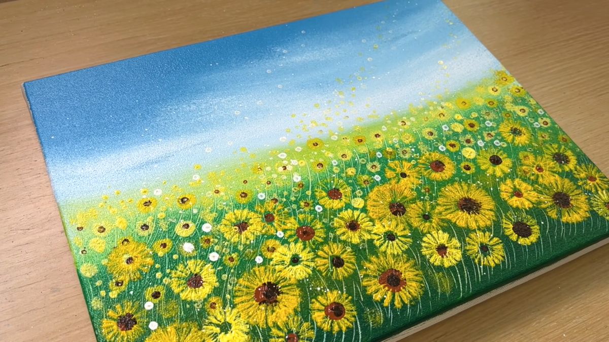 How to Draw a Field of Sunflowers