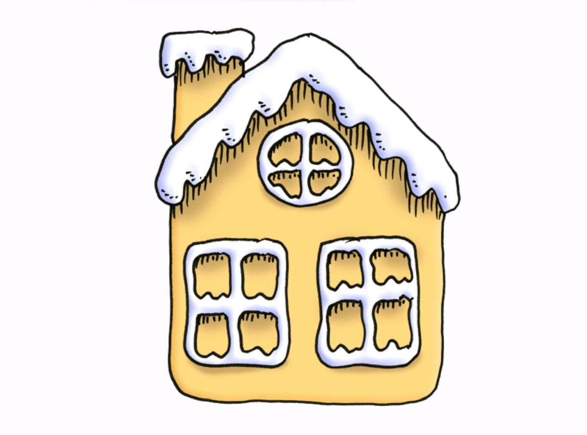 How to Draw a Gingerbread House Easy