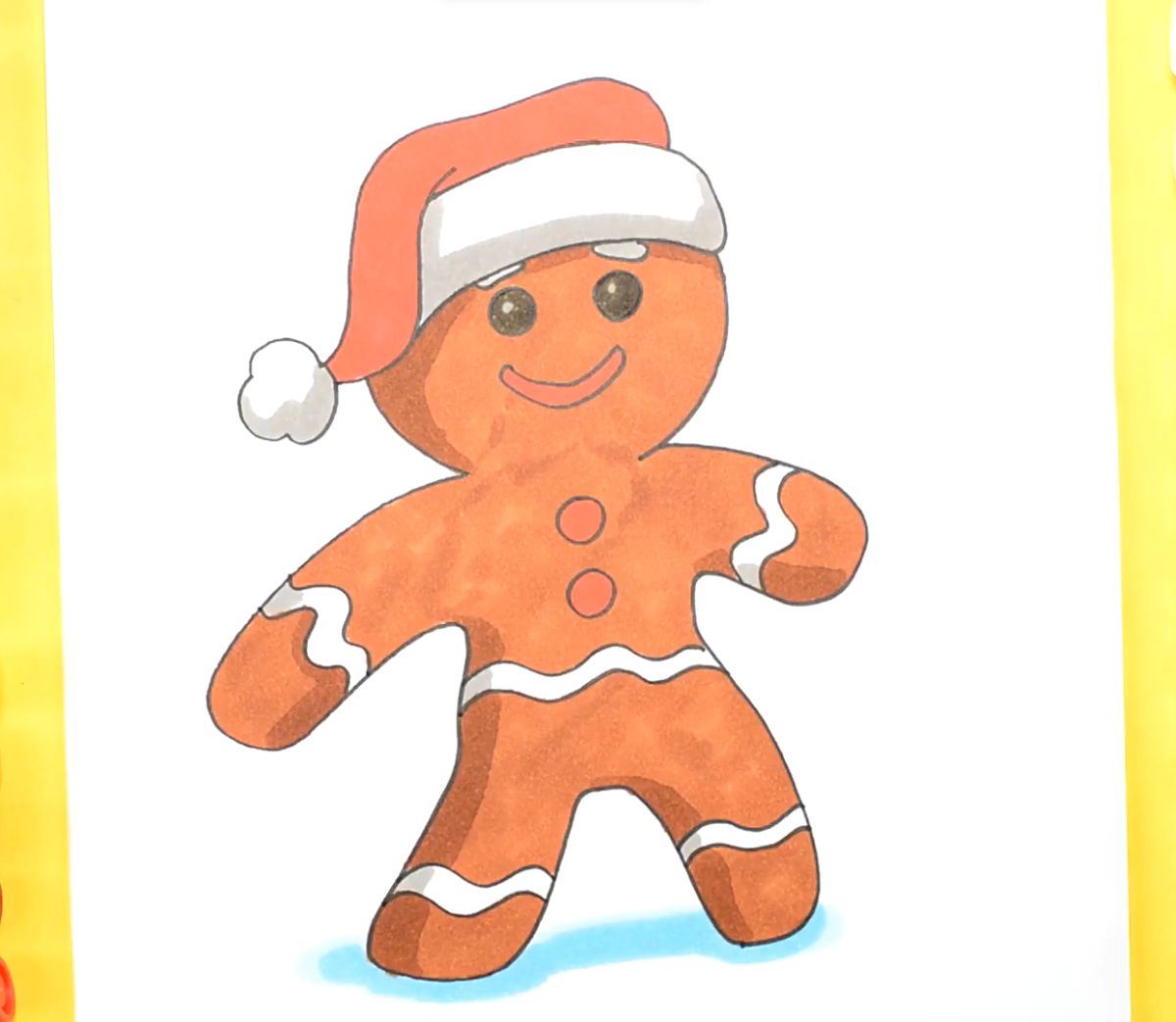 How to Draw a Gingerbread Man with Shading