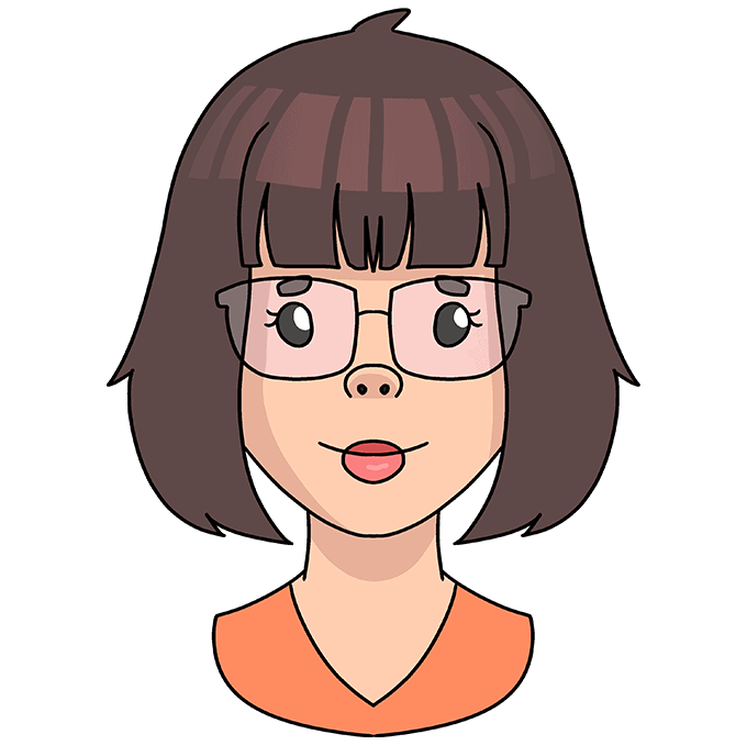 How to Draw a Girl with Glasses
