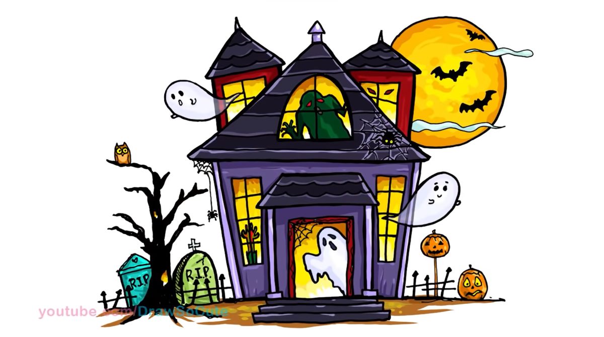How to Draw a Haunted House