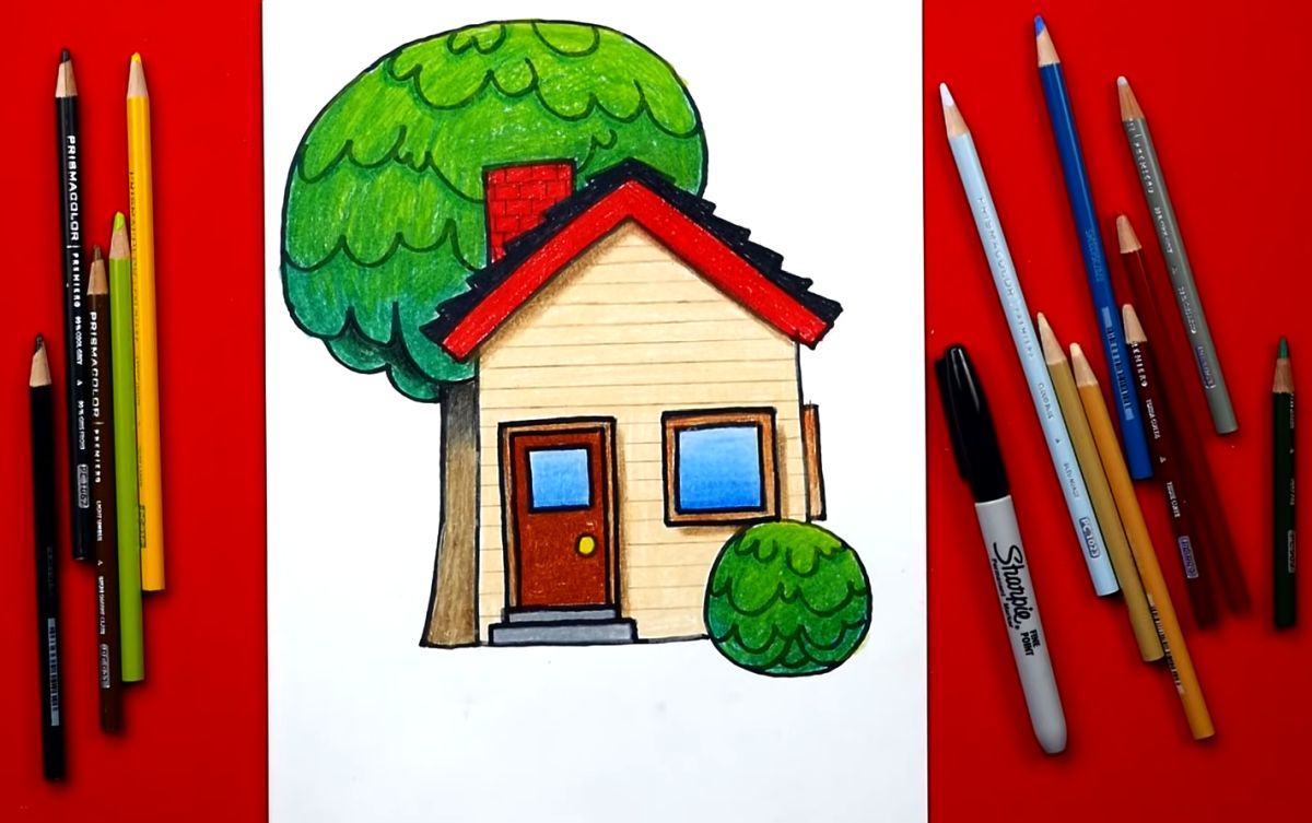 How to Draw a House - Easy Drawing Tutorial For Kids-saigonsouth.com.vn