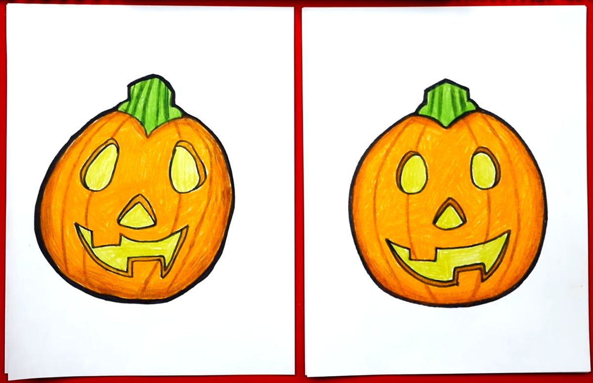 How to Draw a Pumpkin Emoji