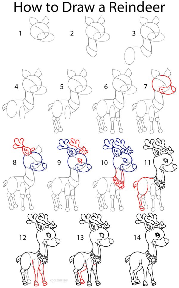 How to Draw a Reindeer