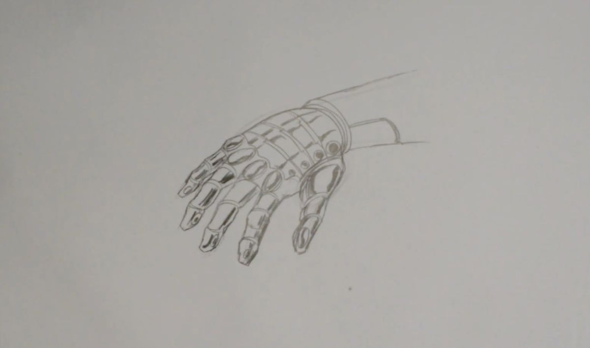 How to Draw a Robotic Hand