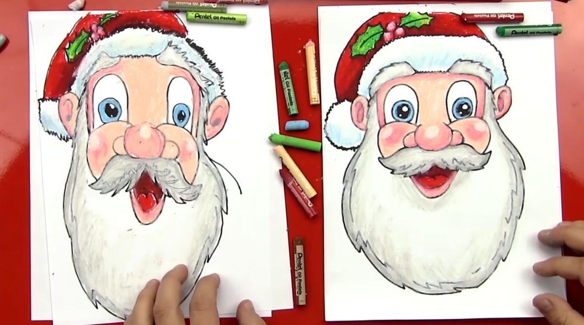 How to Draw a Santa Claus Face