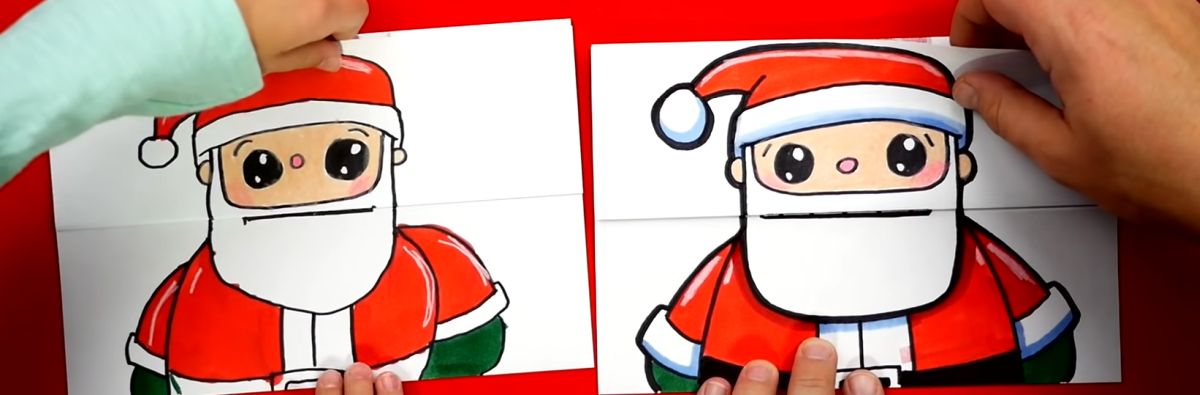 How to Draw a Santa Puppet
