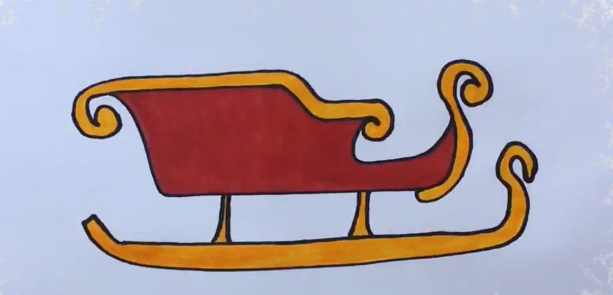 How to Draw a Sleigh Easy