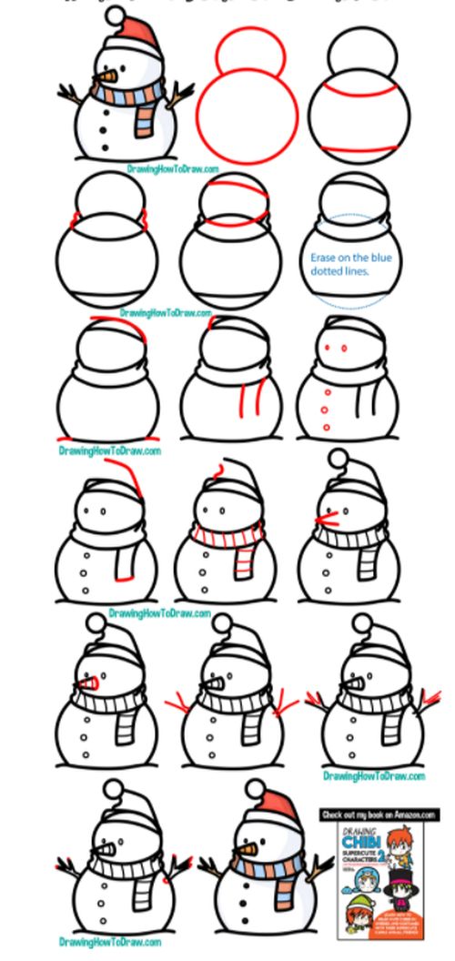 How to Draw a Snowman Easy Step by Step